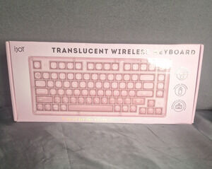 iJoy Wireless Pink Transparent/Translucent Keyboard 82 Keys USB 2.0 Connect